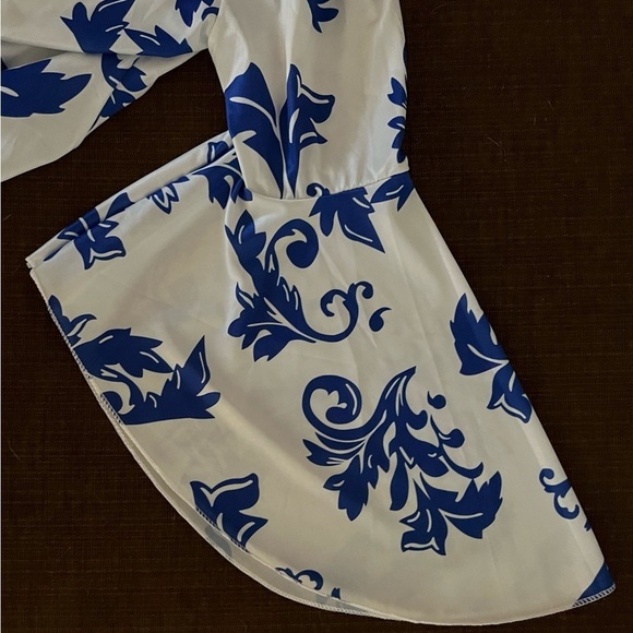 NWT Urban Mix Blue & White Women’s Midi Dress size Large - Picture 5 of 6